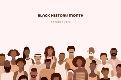 Free Vector | Flat black history month background