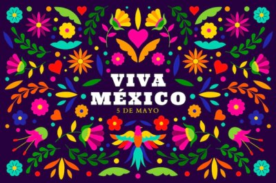 Free Vector | Flat cinco de mayo mexican background