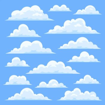 Free Vector | Flat clouds collection