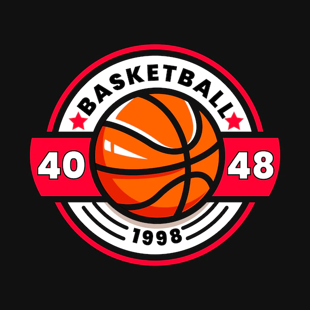 Free Vector | Flat design basketball logo template