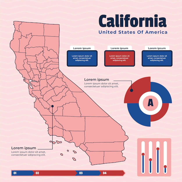 Free Vector | Flat design california infographic