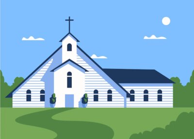 Free Vector | Flat design church building illustration