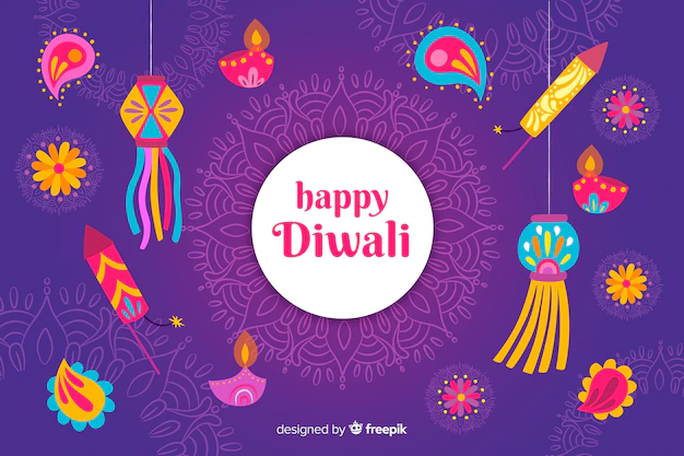 Free Vector | Flat design diwali background