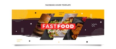 Free Vector | Flat design food facebook cover