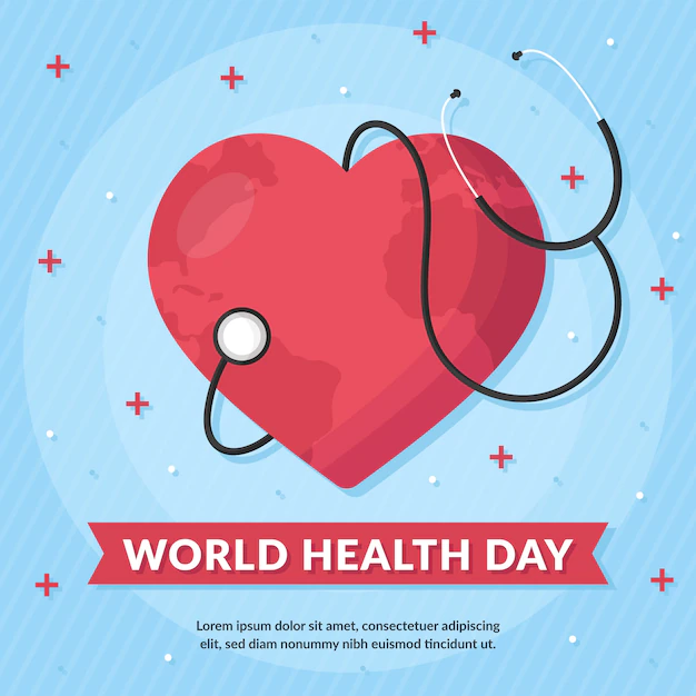 Free Vector | Flat design heart with stethoscope world health day