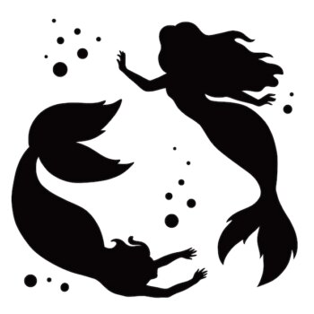 Free Vector | Flat design mermaid silhouette illustration