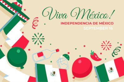 Free Vector | Flat design mexic independence day background