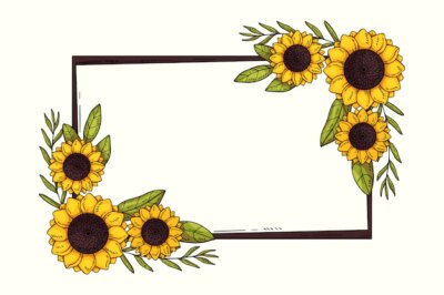 Free Vector | Flat design of sunflower frame