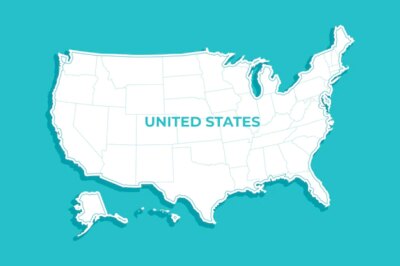 Free Vector | Flat design usa outline map