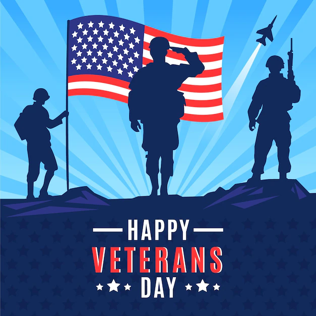 Free Vector | Flat design veterans day concept