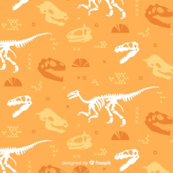 Free Vector | Flat dinosaur pattern