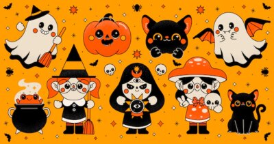 Free Vector | Flat halloween elements collection
