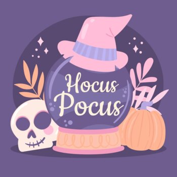 Free Vector | Flat hocus pocus illustration for halloween