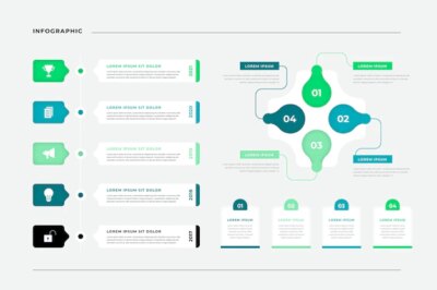 Free Vector | Flat infographic element collection