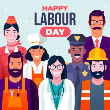 Free Vector | Flat labour day concept