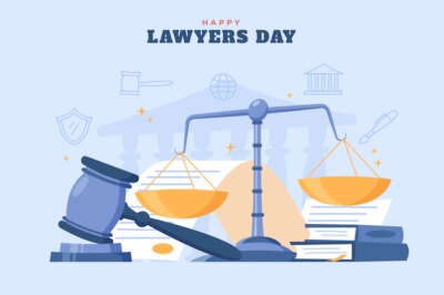 Free Vector | Flat lawyers day background