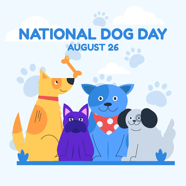 Free Vector | Flat national dog day illustration