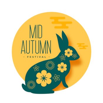 Free Vector | Flat paper style mid autumn festival background