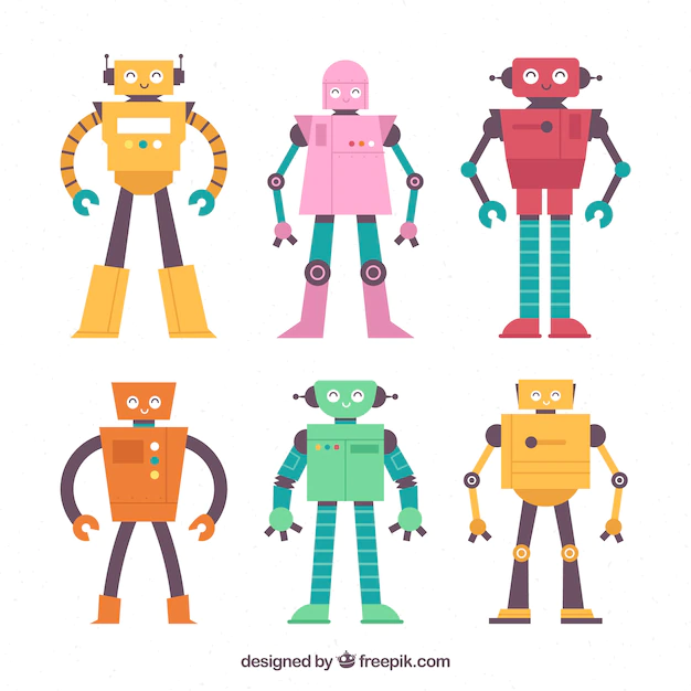 Free Vector | Flat robots collection