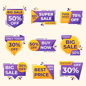 Free Vector | Flat sale badges collection