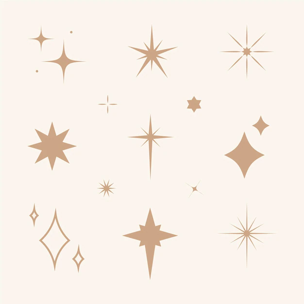 Free Vector | Flat sparkling stars collection