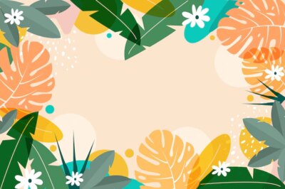 Free Vector | Flat summer background for videocalls