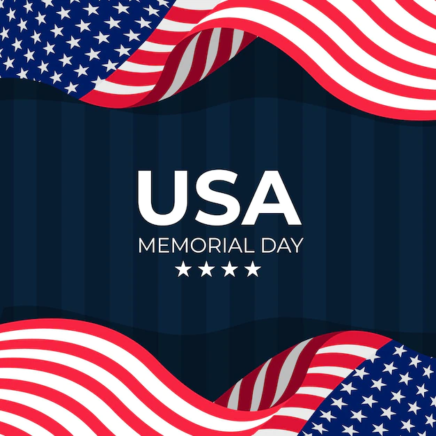 Free Vector | Flat usa memorial day illustration