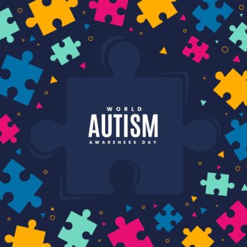 Free Vector | Flat world autism awareness day illustration with puzzle pieces