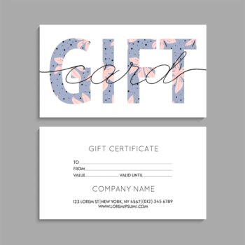 Free Vector | Floral gift card template