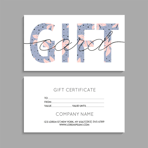 Free Vector | Floral gift card template