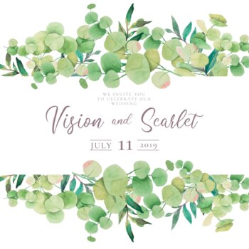 Free Vector | Floral wedding invitation with eucalypt leaves