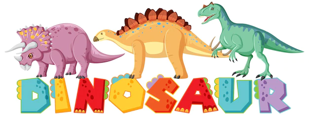 Free Vector | Font design for word dinosaur