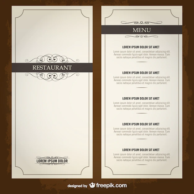 Free Vector | Food menu list restaurant template