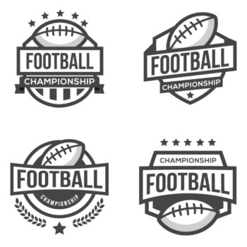 Free Vector | Four logos for football