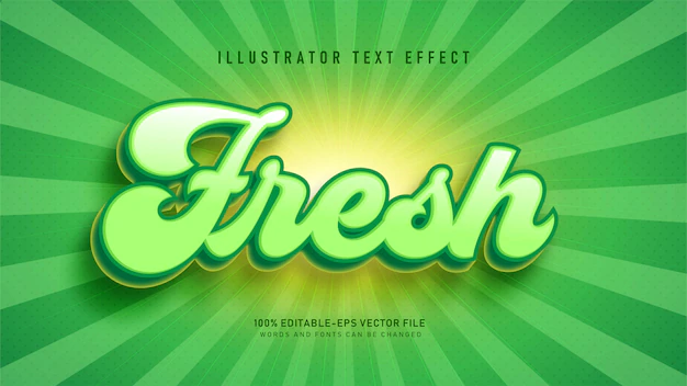 Free Vector | Fresh  text style effect