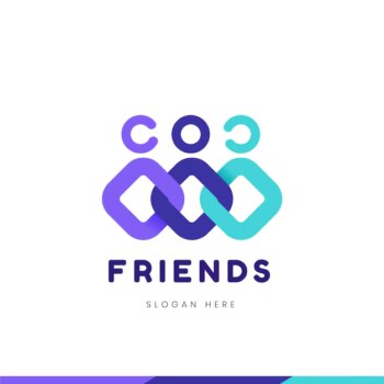 Free Vector | Friends logo template