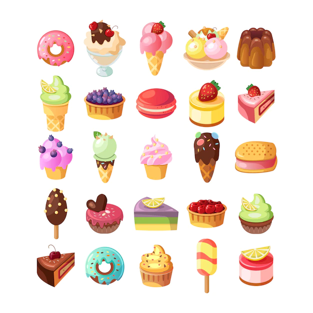 Free Vector | Funny ice cream background.