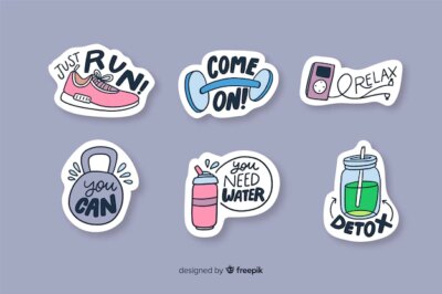 Free Vector | Funny sticker to decorate photos