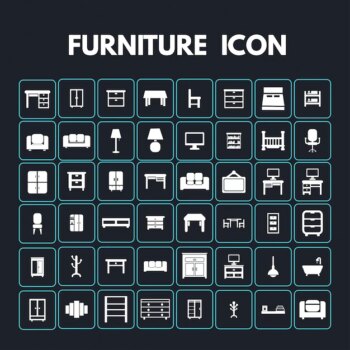 Free Vector | Furniture icons
