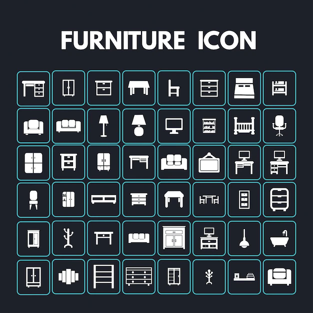 Free Vector | Furniture icons