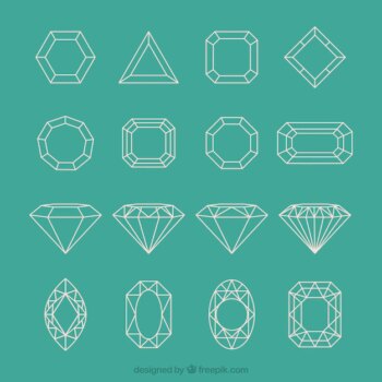 Free Vector | Geometric diamond collection
