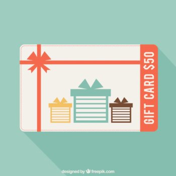 Free Vector | Gift card in cartoon style