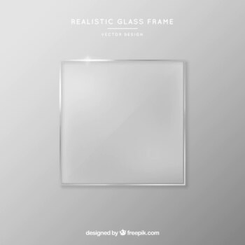 Free Vector | Glass frame in realistic style