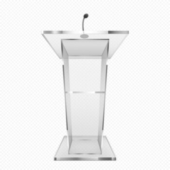 Free Vector | Glass pulpit, podium or tribune, rostrum stand
