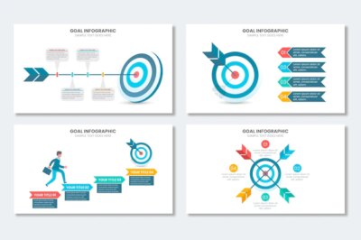 Free Vector | Goals infographic collection