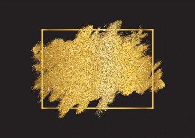 Free Vector | Gold glitter background with a metallic golden frame