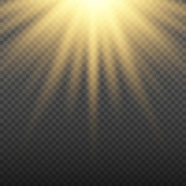 Free Vector | Gold glowing light burst explosion on transparent background bright flare effect ray sparkles