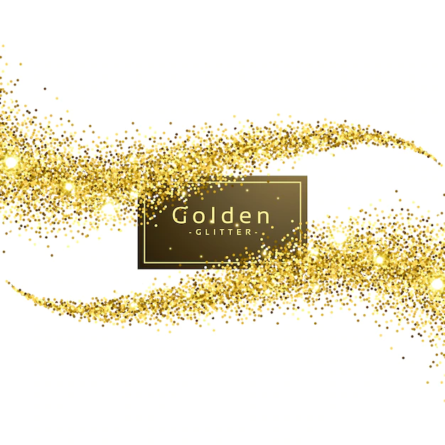 Free Vector | Golden glitter wave background