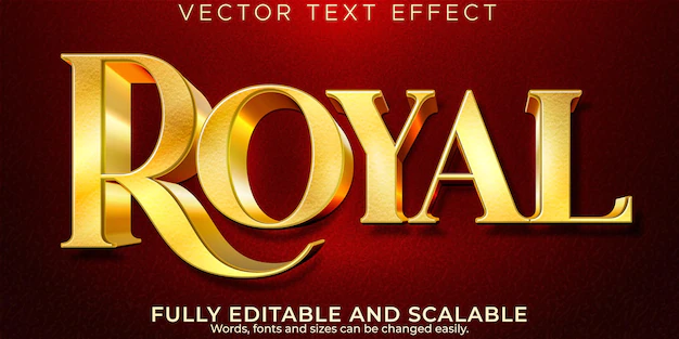 Free Vector | Golden luxury text effect, editable shiny and elegant text style