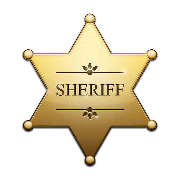 Free Vector | Golden sheriff star isolated